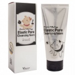 Пенка с древесным углем для очищения и сужения пор ELIZAVECCA Milky Piggy Elastic Pore Cleansing Foam